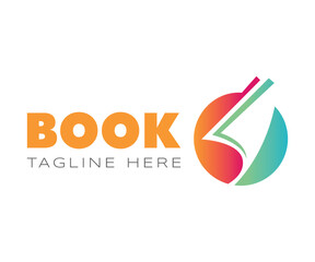 Book logo icon design template elements. Knowledge, learning, research concept. Usable for Branding and Business Logos.
