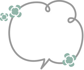 Hand draw doodle speech bubble balloon, icon sticker memo keyword planner text box banner, flat png transparent element design