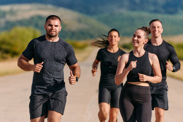 Obraz premium Preparation of the athletic team for the Athletic Marathon Journey