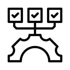 project management line icon