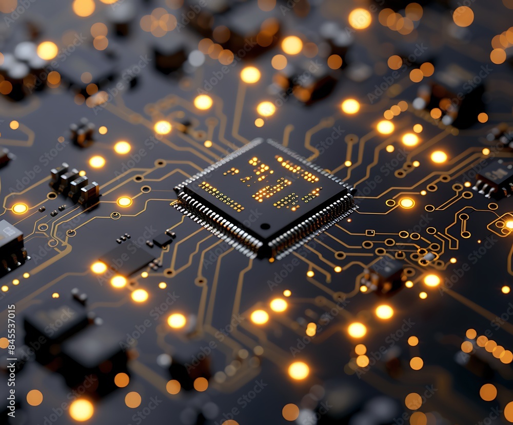 Poster close up image of computer memory part being booted
