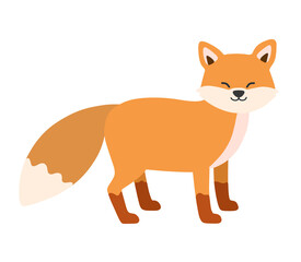 Cute Smiling Fox Illustration. Animal Clipart.