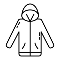 Winter coat icon isolated on white background. Vector illustration