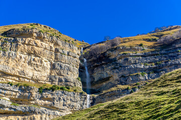 Laza Falls and Cave National Park, located at the foot of the Shahdag Mountains in Qusar region of...