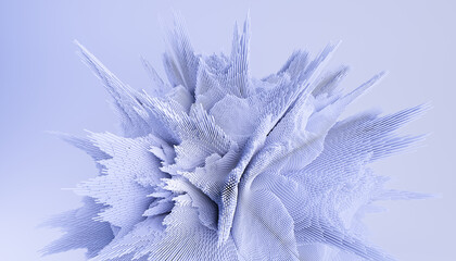 3d render of abstract deatailed shape. Dynamic futuristic background. © Михаил Богданов