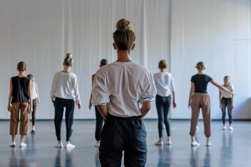 Fototapeta premium A choreographer planning a dance