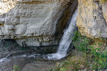 Laza Falls and Cave National Park, located at the foot of the Shahdag Mountains in Qusar region of...
