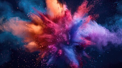 Vibrant Color Explosion in Dust Clouds
