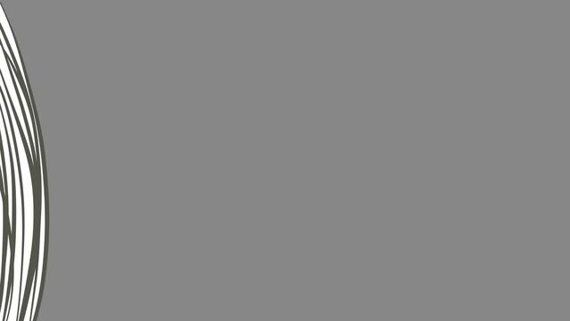 The lateral striped white mass pulsates, then increases and decreases on a gray background.