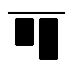 Top alignment icon from user interface collection Thin linear top alignment icon, Line, Solid, Flat Line, Suitable for Web Page, Mobile App, UI, UX design