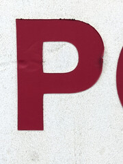 Written Wording in Distressed State Typography Found Letter Randsom Note P