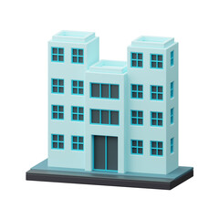 Hotel building 3d illustration