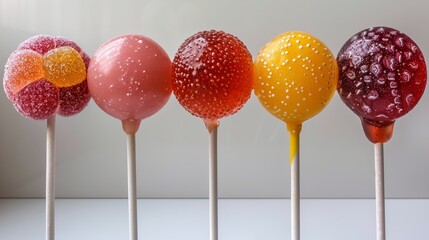 ロリポップキャンディー、棒付き飴 Lollipop candy, candy stick.Generative AI