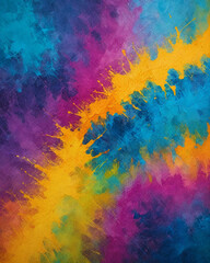 Fototapeta premium a colorful painting of a cloud of paint on a black background