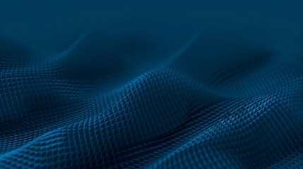Obraz premium Abstract Blue Mesh Wave Pattern
