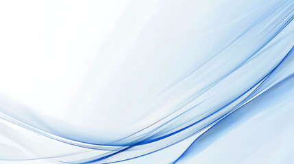 Delicate Blue and White Abstract Flowing Lines Background