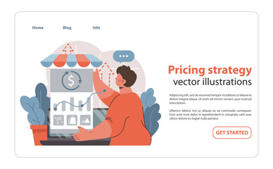 Market penetration concept. Flat vector illustration.