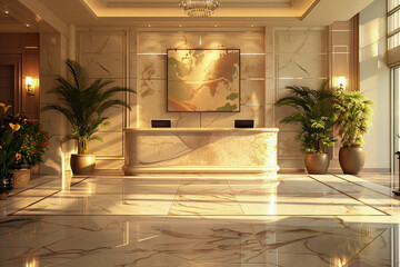 Hotel classic interior, wealth of the royals evident, opulent design featuring grand furniture and decor.