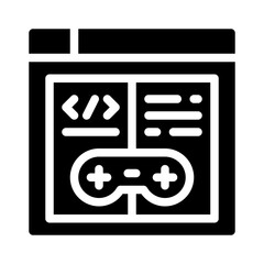 coding glyph icon