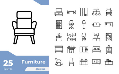 Furniture Outline Icons