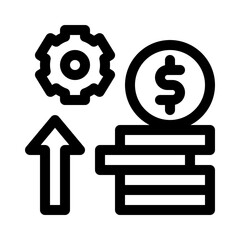 money making line icon