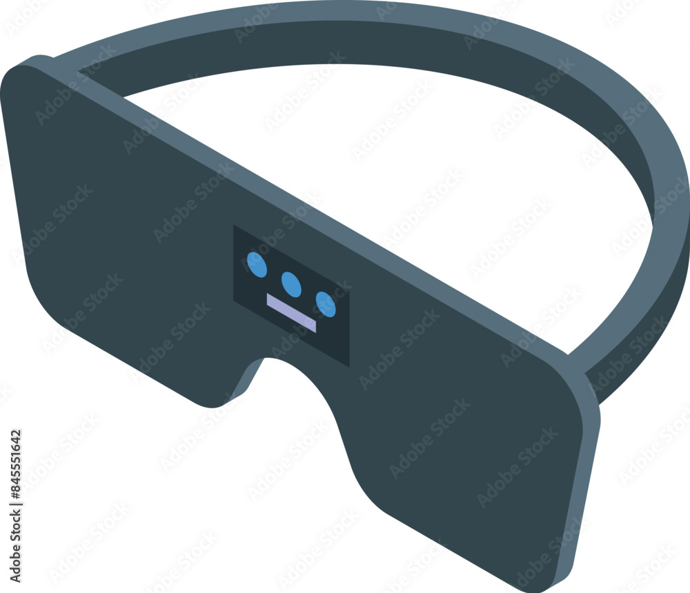 Poster vr gaming mask displaying game status while protecting eyes from sunlight