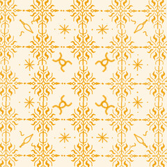 Doormat seamless pattern with flowers