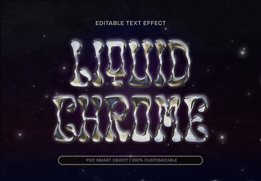 Liquid Chrome Text Effect