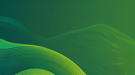 Organic Green Abstract Flowing Lines