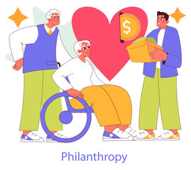 Social Responsibility. Flat Vector Illustration