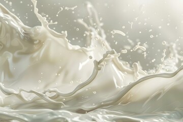 Milk Splash - Creamy White Swirl
