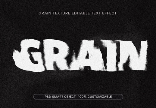 Grain Texture Text Effect