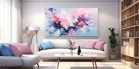 Colorful Abstract Art Painting on Canvas. Concept Abstract Art, Painting, Colorful, Canvas