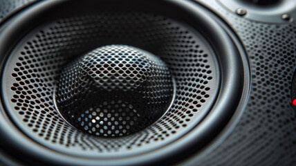 Close-up of a speaker grille.