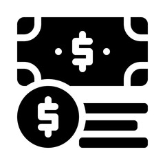 Fototapeta premium money glyph icon