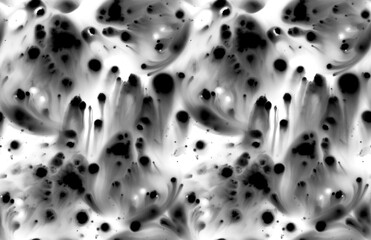 Seamless Abstract Hand Painting Watercolor Brush Strokes Stains Splashes Pattern Tie Dye Background