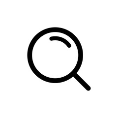 Simple magnifying glass, search icon in generic style. Magnifier, loupe sign symbol