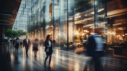 Fast-Paced Office Life: Abstract Motion of Professionals