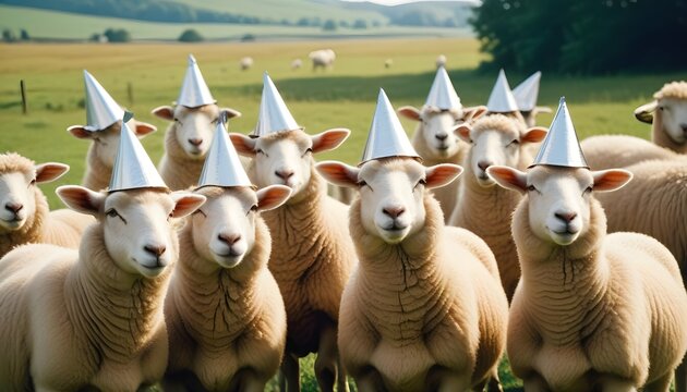 Sheeple, the concept of a herd of dumb sheep all following the same thing without a mind of their own.