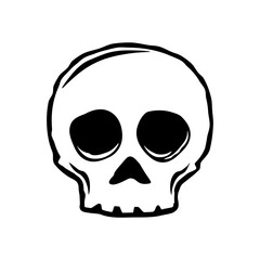 Skull icon hand drawn. Skull vector.