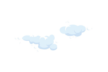 blue sky with clouds, clouds or smoke on an isolated transparent background. Cloud, smoke, fog, png.