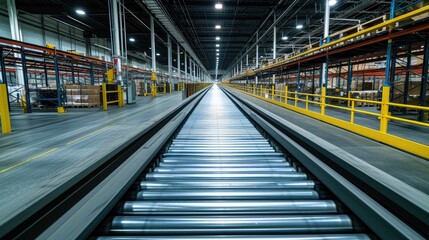 Fototapeta premium Unused Infrastructure: Conveyor Belt Unattended