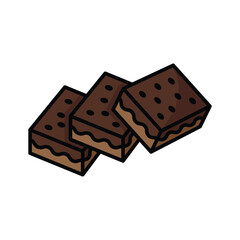 brownies icon vector design template simple and clean