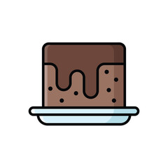 brownies icon vector design template simple and clean