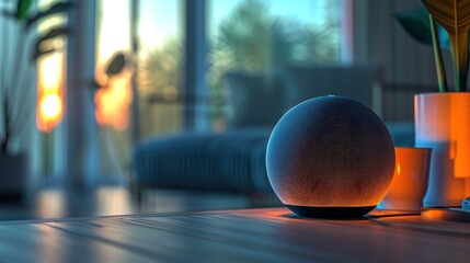 Smart home devices, Intelligent home assistant integration concept.