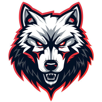 wolf mascot logo vector illustration