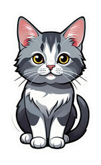 Obraz premium Domestic Shorthair cute little cat