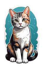 Obraz premium Domestic Shorthair cute little cat