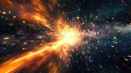 Obraz premium Interstellar Sparkle: Cosmic Phenomenon Captured