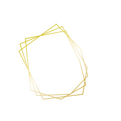 Gold polygonal frames